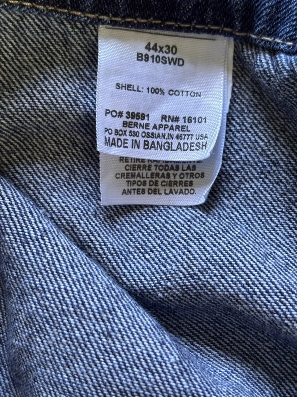 Vintage Berne Denim Overalls SZ 44 - Picture 9 of 12